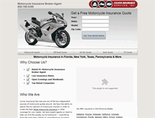 Tablet Screenshot of motorcycleinsuranceus.com
